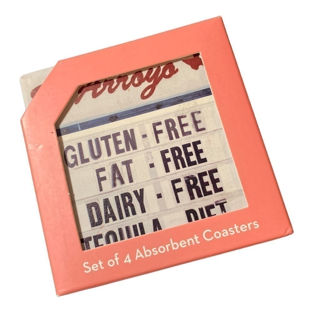 El Arroyo Tequila Diet 4 Pc coaster set NIB